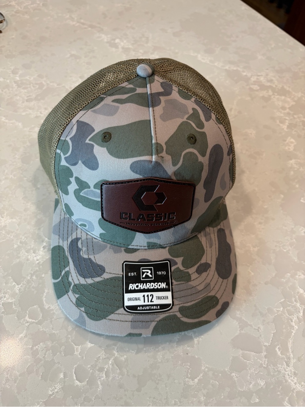 Richardson Classic Camo Trucker Hat - Olive Green